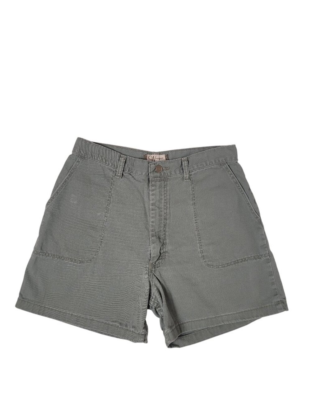 Vintage Wrangler Light Green Cotton Canvas Shorts 29in waist